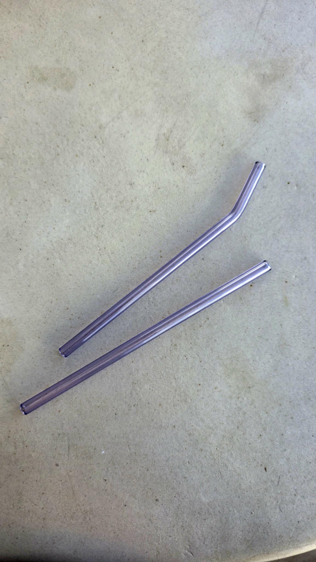 Paille en verre borosilicate violette