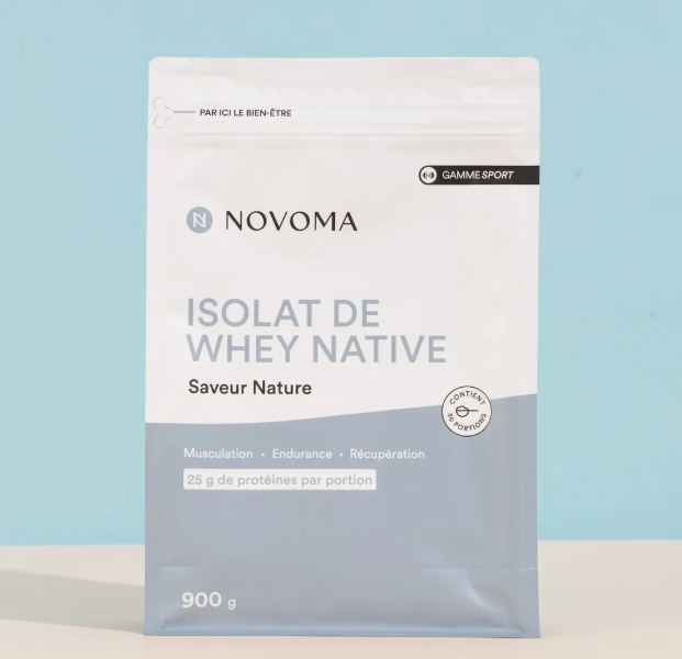 Whey Isolate native Novoma - sachet de 900g