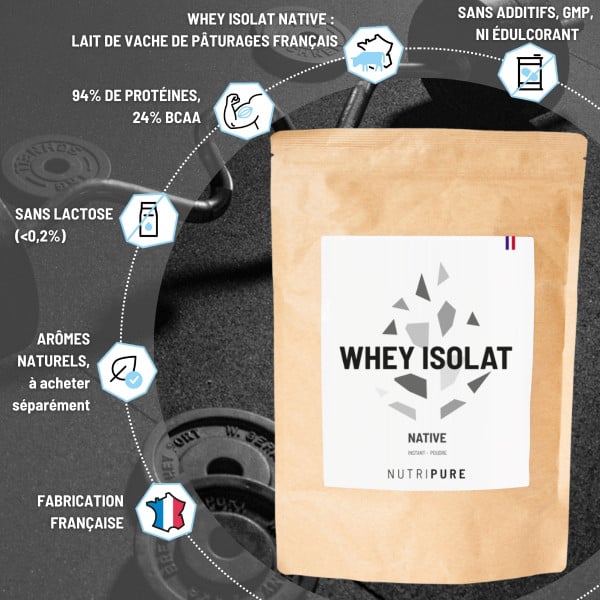 Whey Isolate native Nutripure - seau de 2 ou 4 kg
