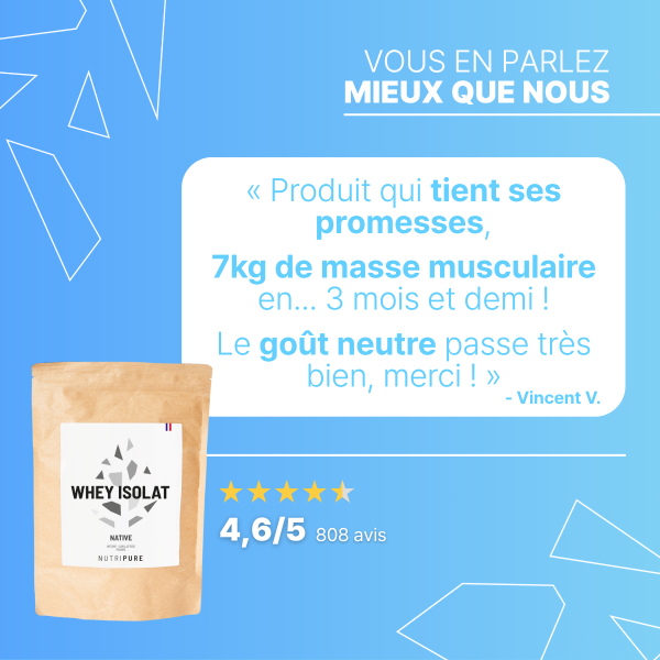 Whey Isolate native Nutripure - seau de 2 ou 4 kg